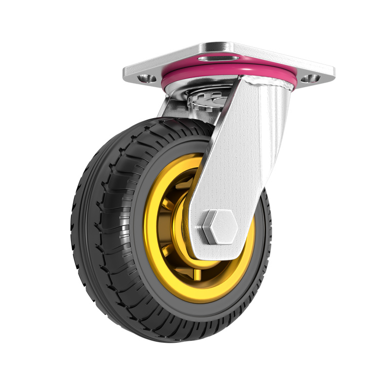 Heavy Duty Rubber Caster Wheel Swivel Caster Wheels Double Bearing