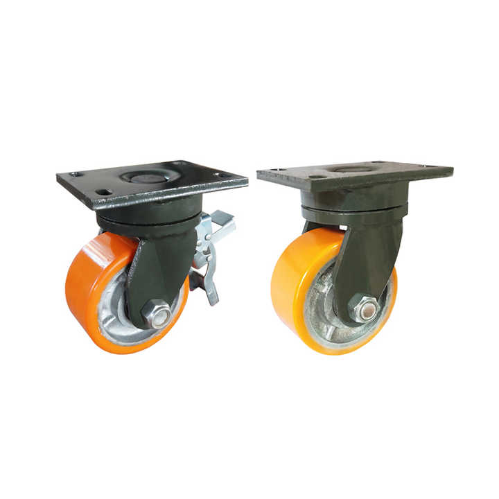 Ultra Schwerlastrollen with Polyurethane Iron Core PU Silent Universal Wheels 10/12 Inch Heavy-duty Equipment Wheels